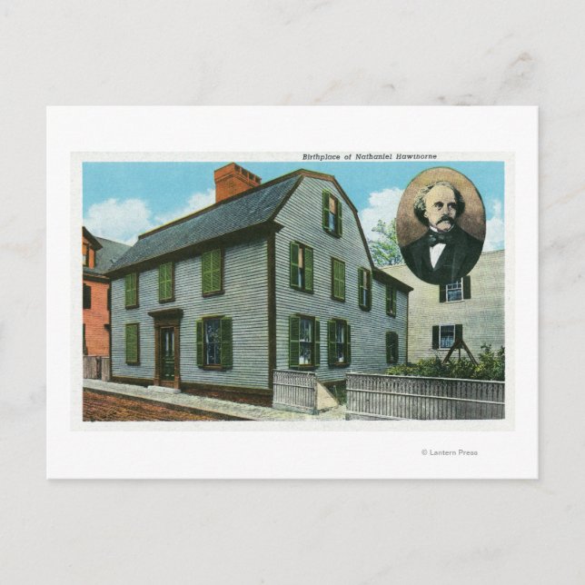 Exterior View of Nathaniel Hawthorne's Postcard (Front)