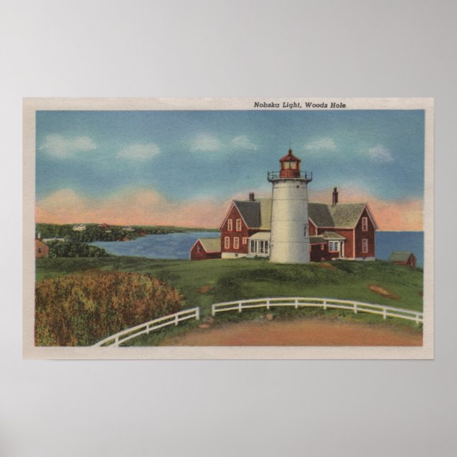 Exterior View of Nobska Lighthouse Poster (Front)