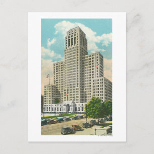 Exterior View of NY State Office Bldg Postcard