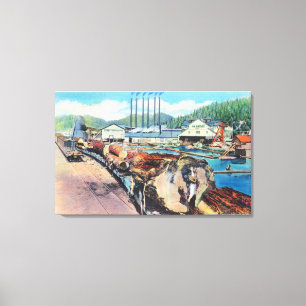 Exterior View of Pacific Lumber Co, Redwood Canvas Print
