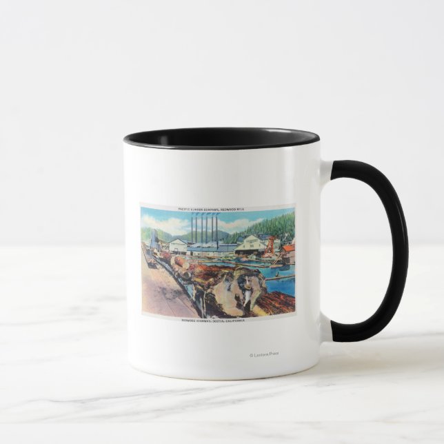 Exterior View of Pacific Lumber Co, Redwood Mug (Right)
