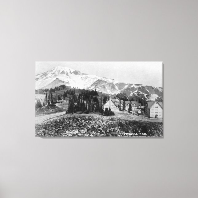 Exterior View of Paradise Inn Canvas Print (Front)