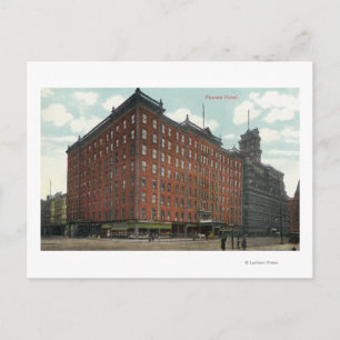 Exterior View of Powers Hotel Postcard