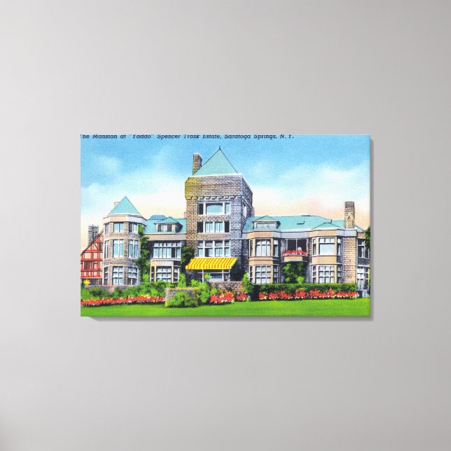 Exterior View of S. Track Estate Mansion at Canvas Print (Front)