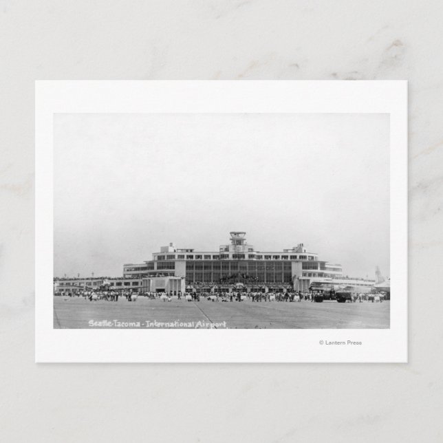 Exterior View of Seattle-Tacoma Int'l Airport Postcard (Front)