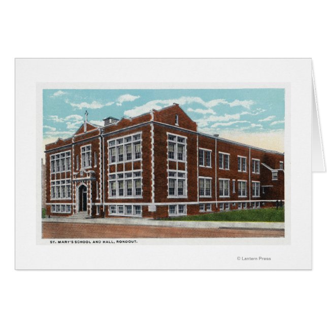 Exterior View of St. Mary's School and Hall (Front Horizontal)