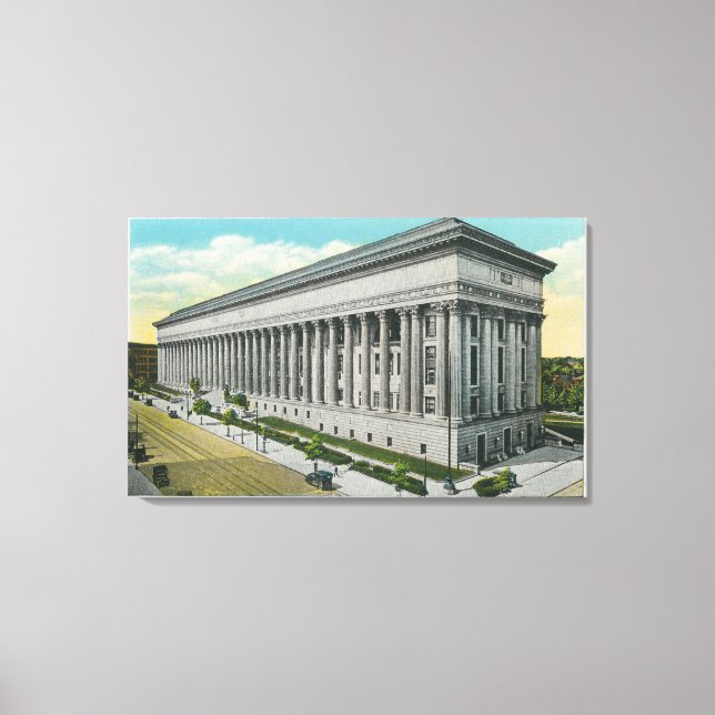 Exterior View of State Educational Building Canvas Print (Front)