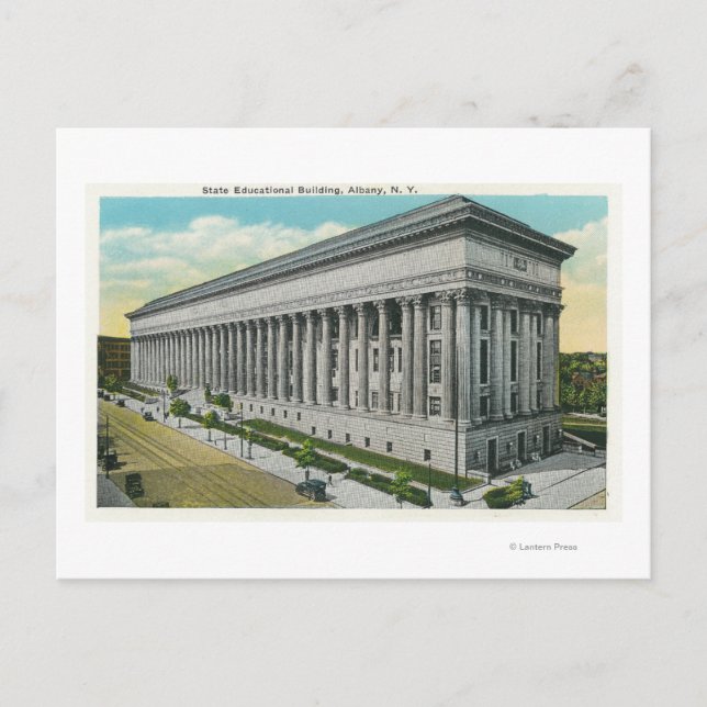 Exterior View of State Educational Building Postcard (Front)