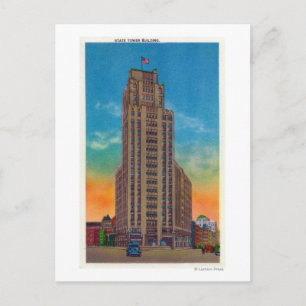 Exterior View of State Tower Building Postcard