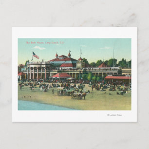 Exterior View of the Bath HouseLong Beach, CA Postcard