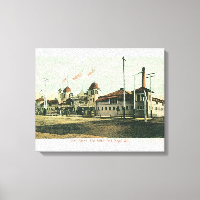 Exterior View of the Baths (Los Banos) Canvas Print (Front)