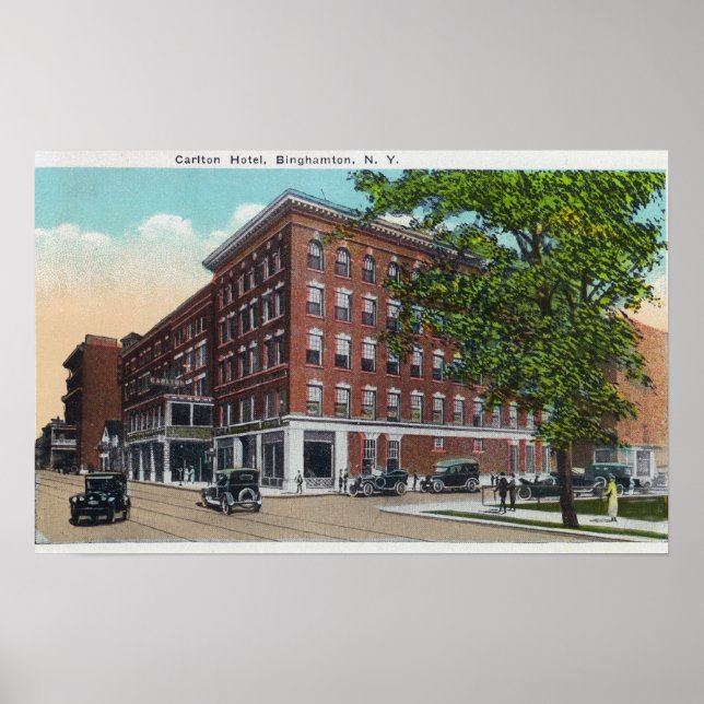 Exterior View of the Carlton Hotel Poster (Front)