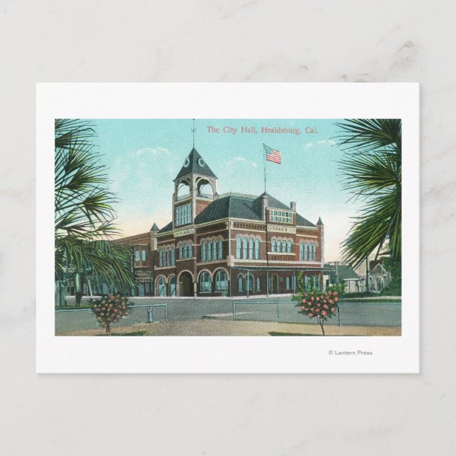 Exterior View of the City HallHealdsburg, CA Postcard (Front)