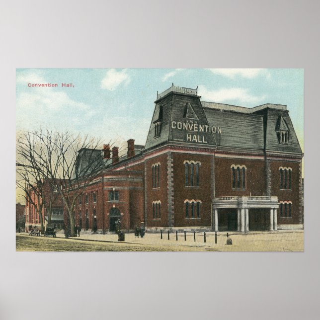 Exterior View of the Convention Hall Poster (Front)