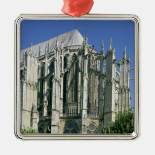 Exterior view of the east end metal ornament