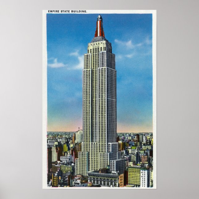 Exterior View of the Empire State Bldg Poster (Front)