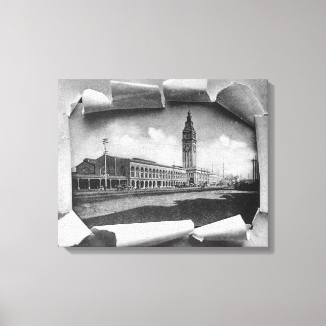 Exterior View of the Ferry Station Canvas Print (Front)
