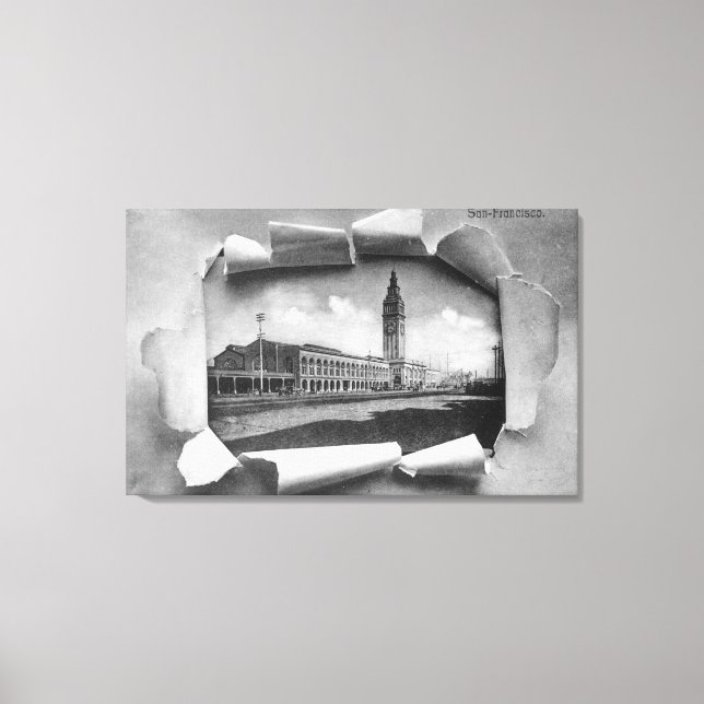 Exterior View of the Ferry Station Canvas Print (Front)