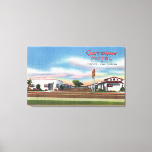 Exterior View of the Gateway MotelMerced, CA Canvas Print