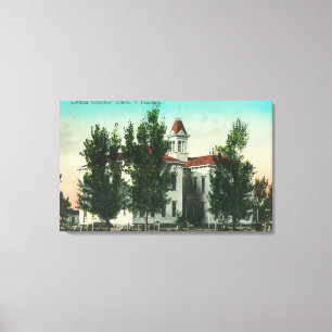 Exterior View of the Grammar SchoolCorning, CA Canvas Print
