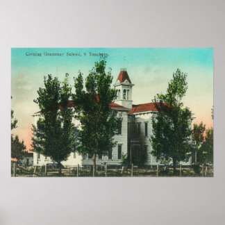 Exterior View of the Grammar SchoolCorning, CA Poster