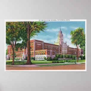 Exterior View of the High School Poster