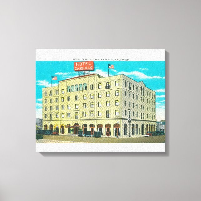 Exterior View of the Hotel Carrillo Canvas Print (Front)