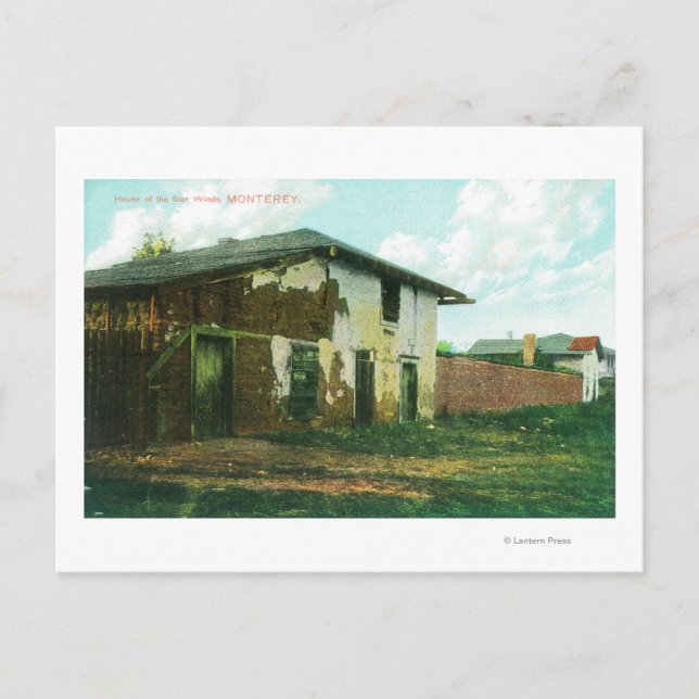 Exterior View of the House of the Four Winds Postcard (Front)