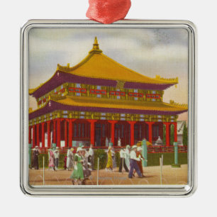 Exterior View of the Lama Temple Metal Ornament