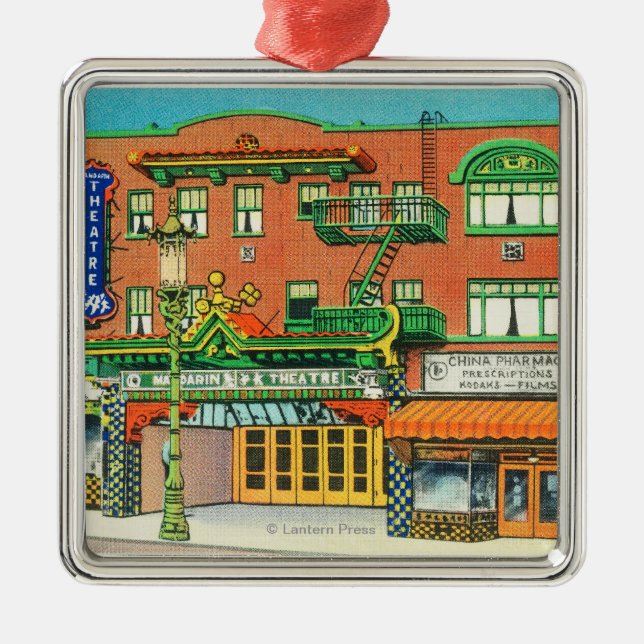 Exterior View of the Mandarin Theatre, Metal Ornament (Front)
