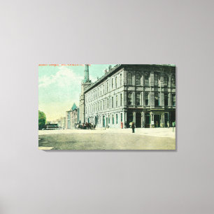 Exterior View of the Masonic Temple 2 Canvas Print