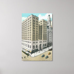 Exterior View of the National Savings Bank Canvas Print