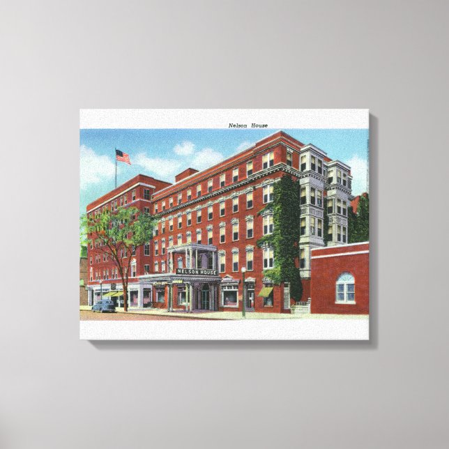 Exterior View of the Nelson House Canvas Print (Front)