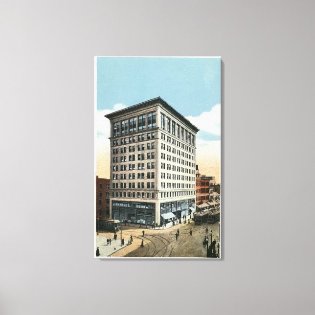Exterior View of the New Park Building Canvas Print (Front)