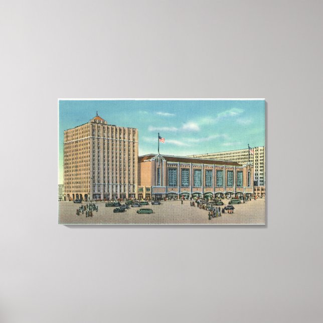 Exterior View of the North Station Canvas Print (Front)