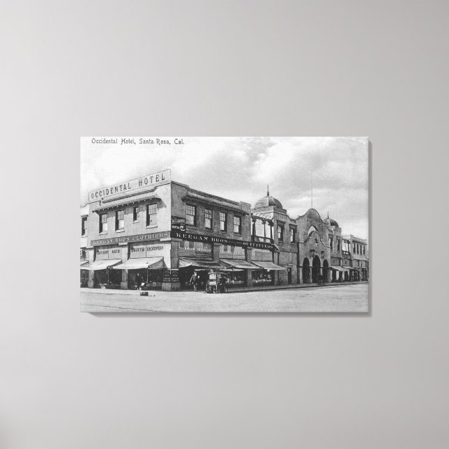 Exterior View of the Occidental Hotel Canvas Print (Front)