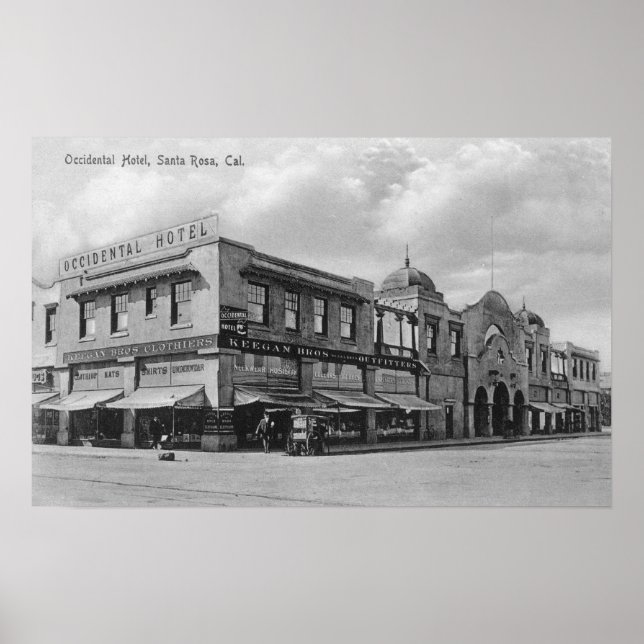 Exterior View of the Occidental Hotel Poster (Front)