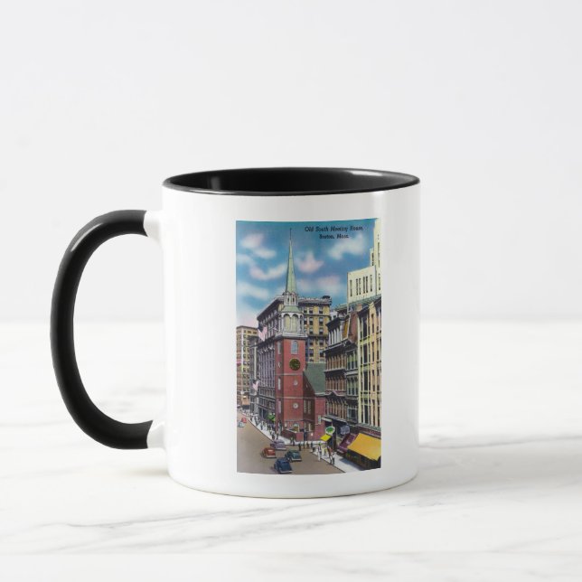 Exterior View of the Old South Meeting Hall Mug (Left)