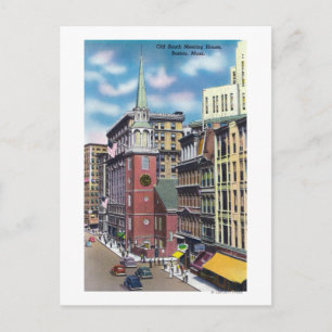 Exterior View of the Old South Meeting Hall Postcard