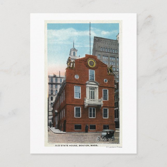 Exterior View of the Old State House # 2 Postcard (Front)