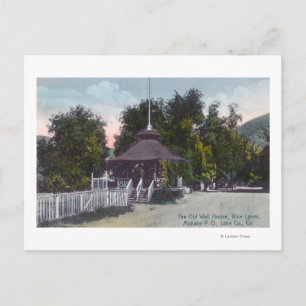 Exterior View of the Old Well House at Blue Lake Postcard