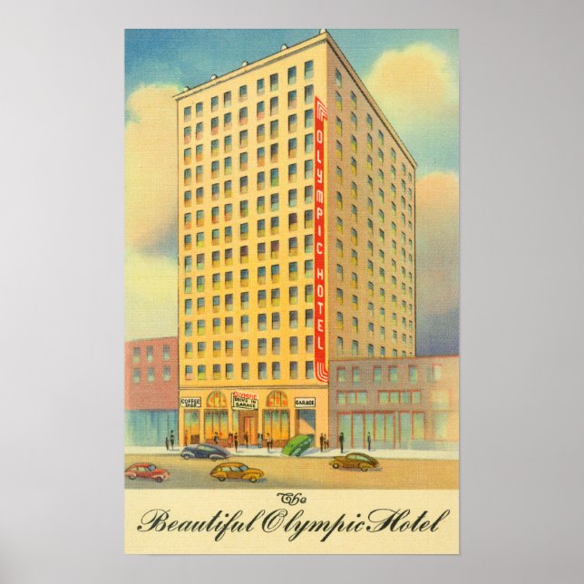 Exterior View of the Olympic Hotel Poster (Front)