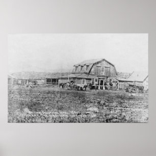 Exterior View of the Original Occidental Hotel Poster