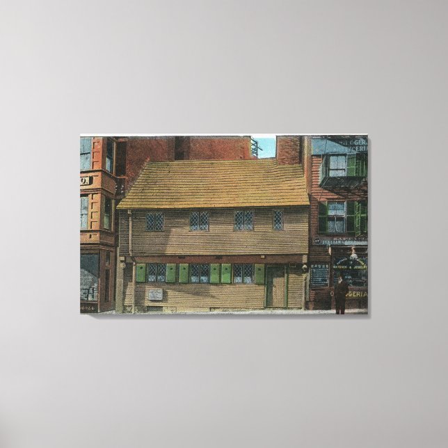 Exterior View of the Paul Revere House # 3 Canvas Print (Front)