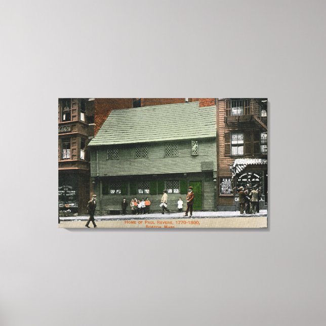Exterior View of the Paul Revere House # 4 Canvas Print (Front)