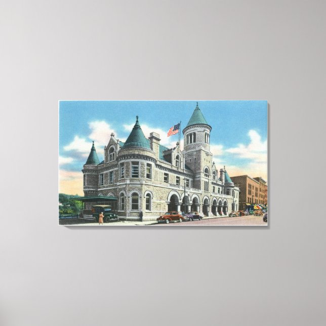 Exterior View of the Post Office 4 Canvas Print (Front)