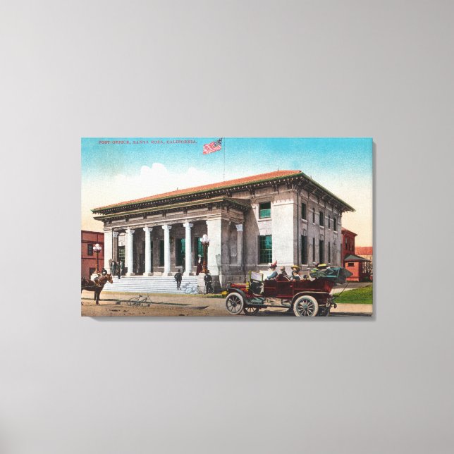 Exterior View of the Post OfficeSanta Rosa, CA Canvas Print (Front)