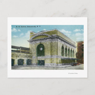 Exterior View of the Railroad Station 2 Postcard