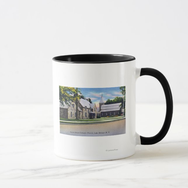 Exterior View of the Sacred Heart Catholic Mug (Right)