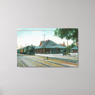Exterior View of the Southern Pacific Depot Canvas Print